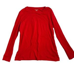 Amazon Essentials Women's XL Red Long Sleeve Crew Neck‎ T-Shirt Top